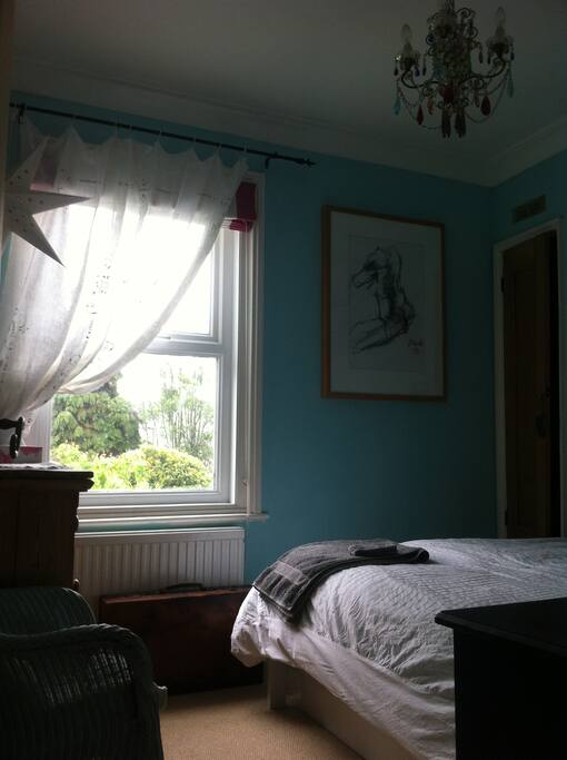 Quiet south facing room , with bathroom next door.