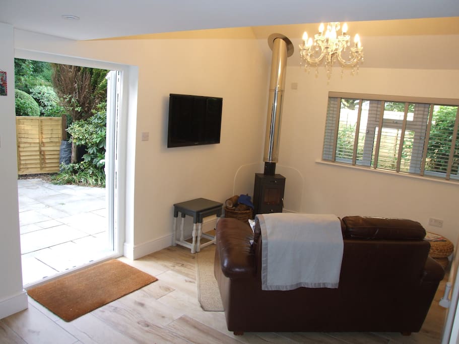 Lounge Area with Log Burner