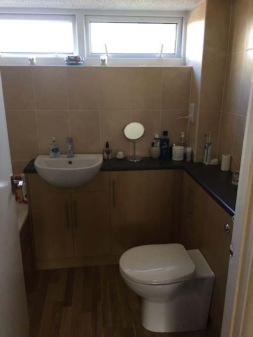 Upstairs, shared family bathroom