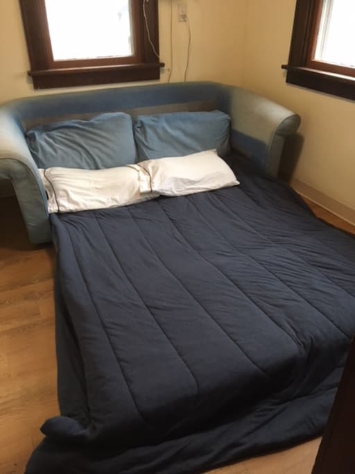 Sofa bed unfolded
