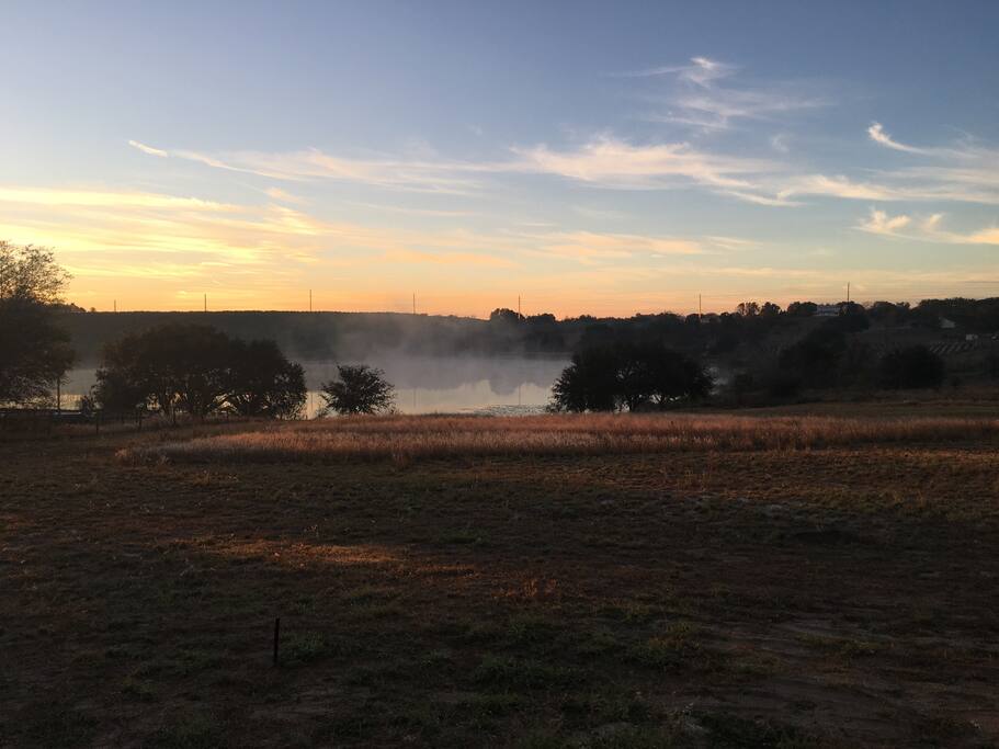 Meadow morning mist