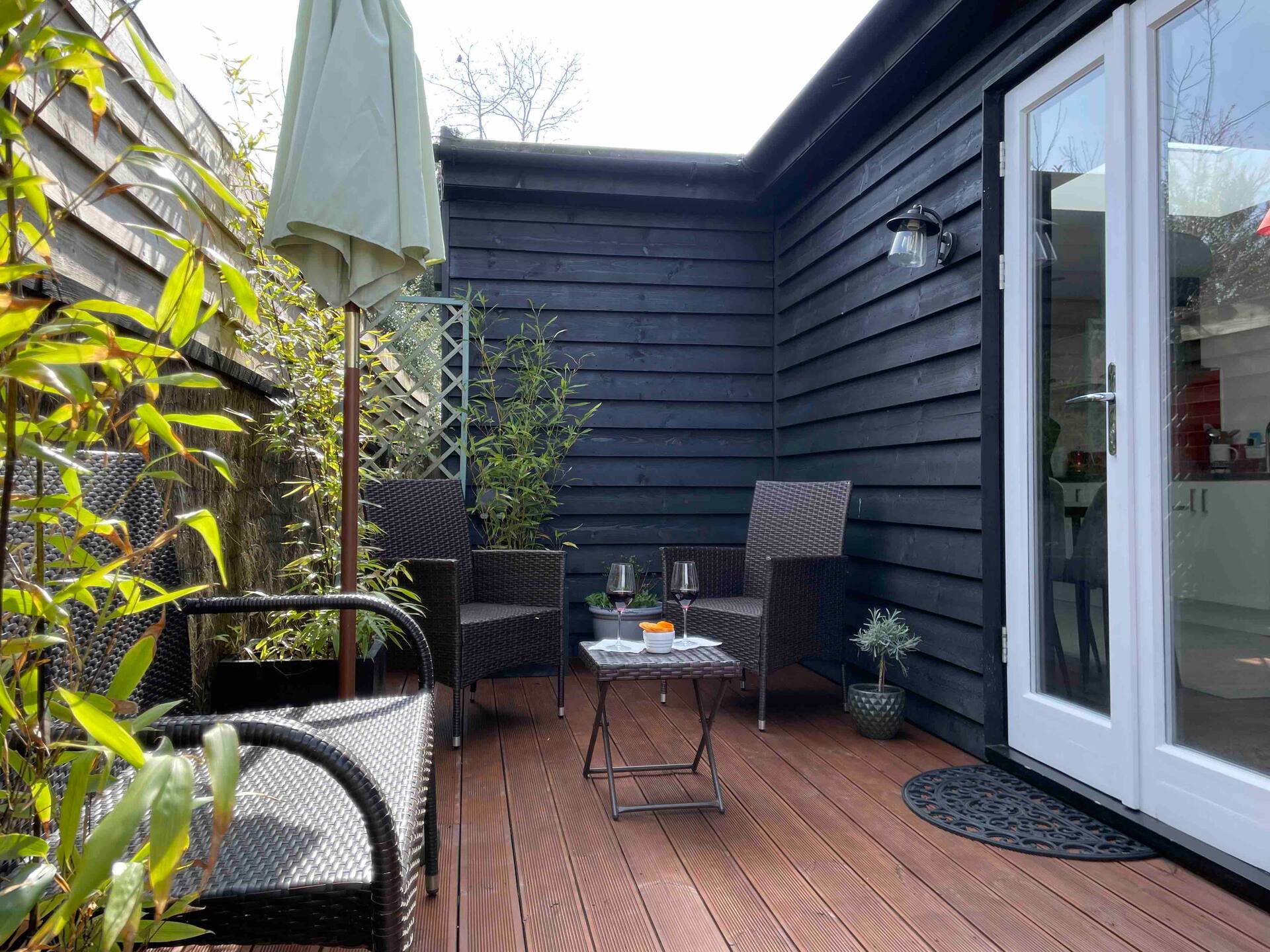 Secluded garden house with private patio