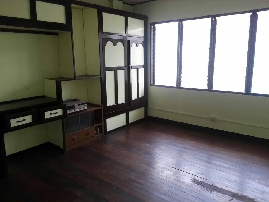 Master's bedroom with closets, drawers.
