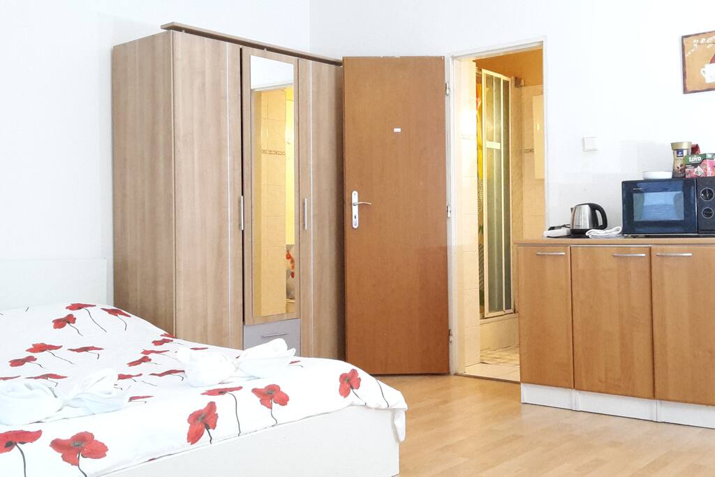 Have your own bathroom in the room.
