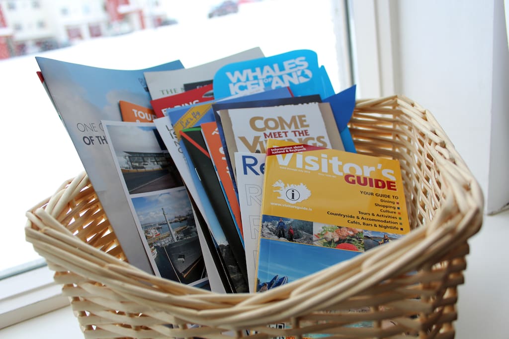 Information booklets that will be waiting for you in your room.