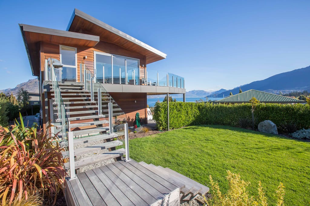 Elevated panorama views from this first floor house