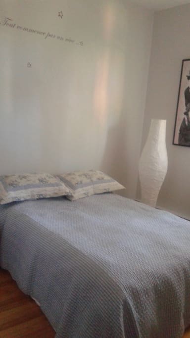 Jolie chambre avec 1 lit double