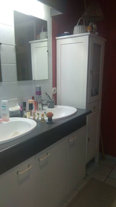 Salle de bain partagée avec moi