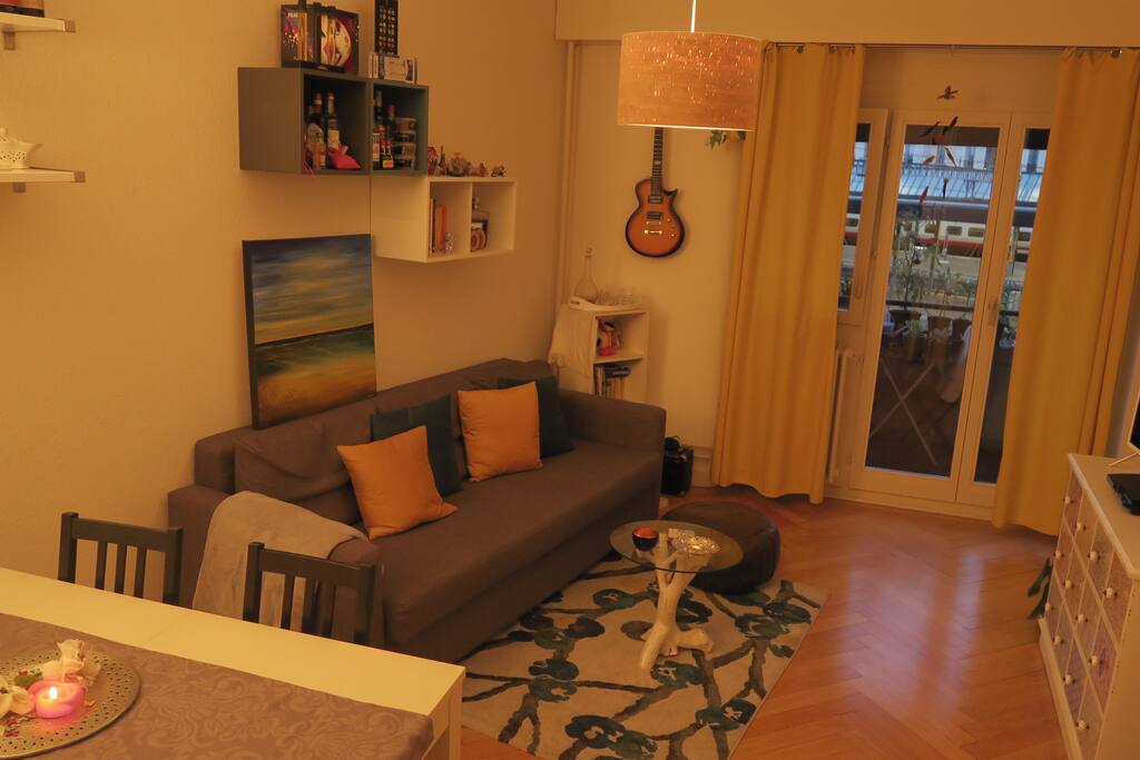 Living room with balcony