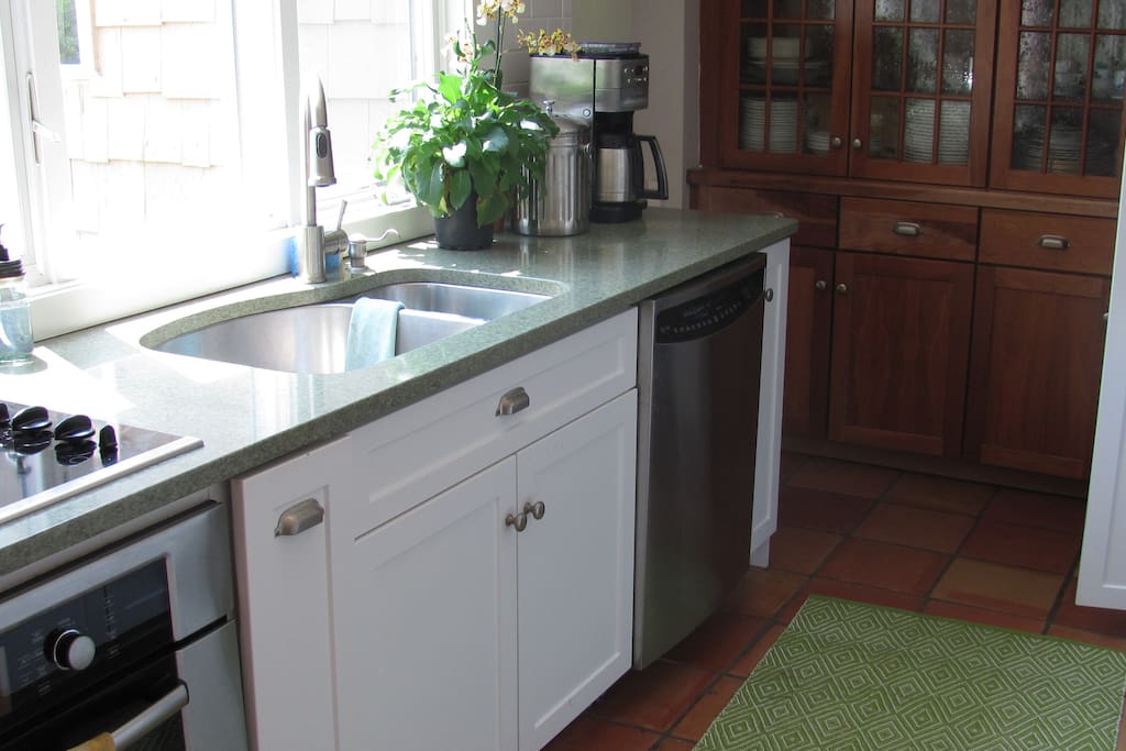 kitchen looking out to back deck