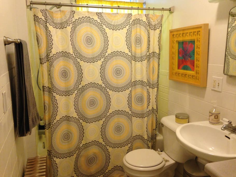 Sunny shared bathroom space