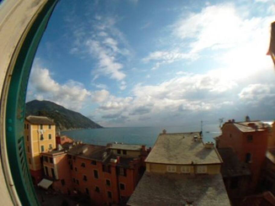 Vista dalla sala pranzo e camera letto