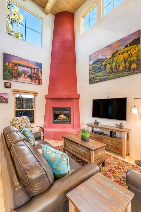 Tall shot of Fireplace