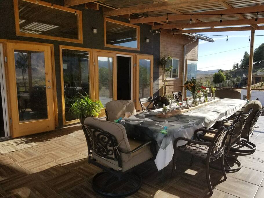 large patio is great for enjoying a cup of coffee or a glass of wine