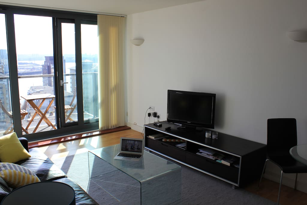 Our cozy living room, perfect place to chill after a long day!