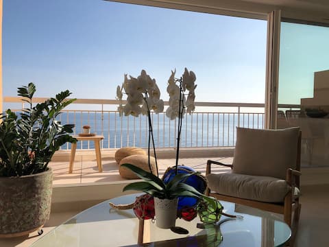 Successful Airbnb property: Exceptional sea view 5 min from Monaco 2P luxury in Cap D'ail