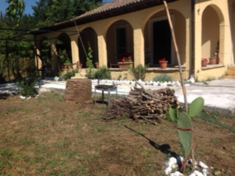 just out of the front veranda