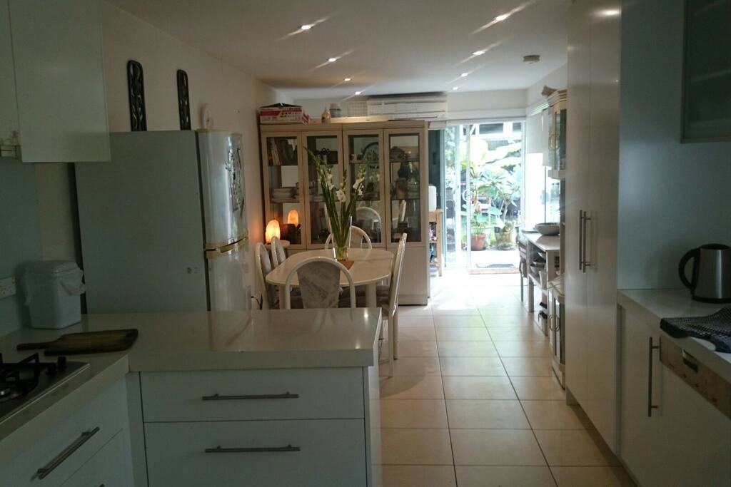 big bright kitchen.