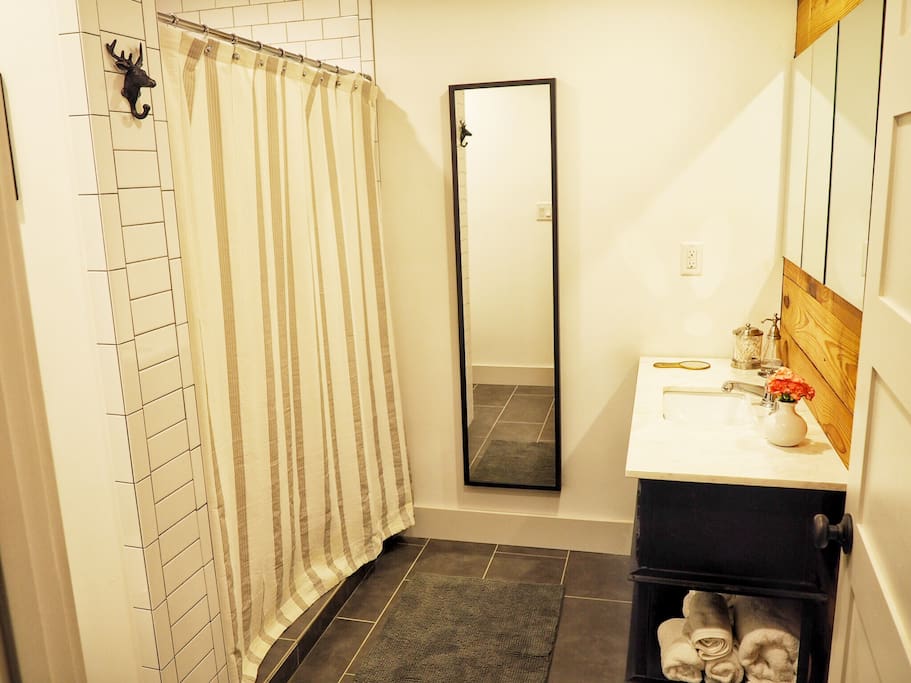 Ensuite, master bathroom. The shower is magical and fluffy towels are endless.