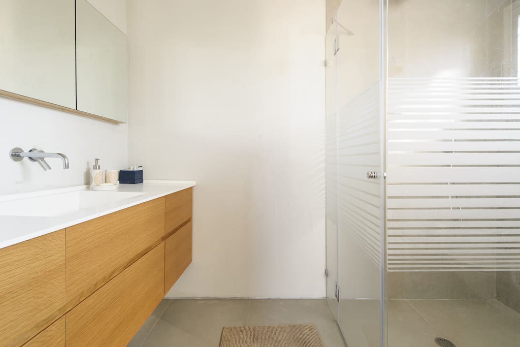 Bathroom- shower and toilet.