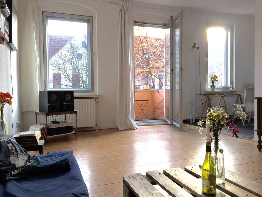 Living room with balcony