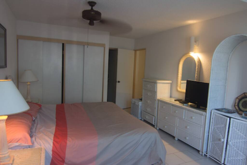 Flat screen TV in Master Bedroom