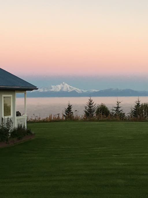 View from bungalow across Cook Inlet