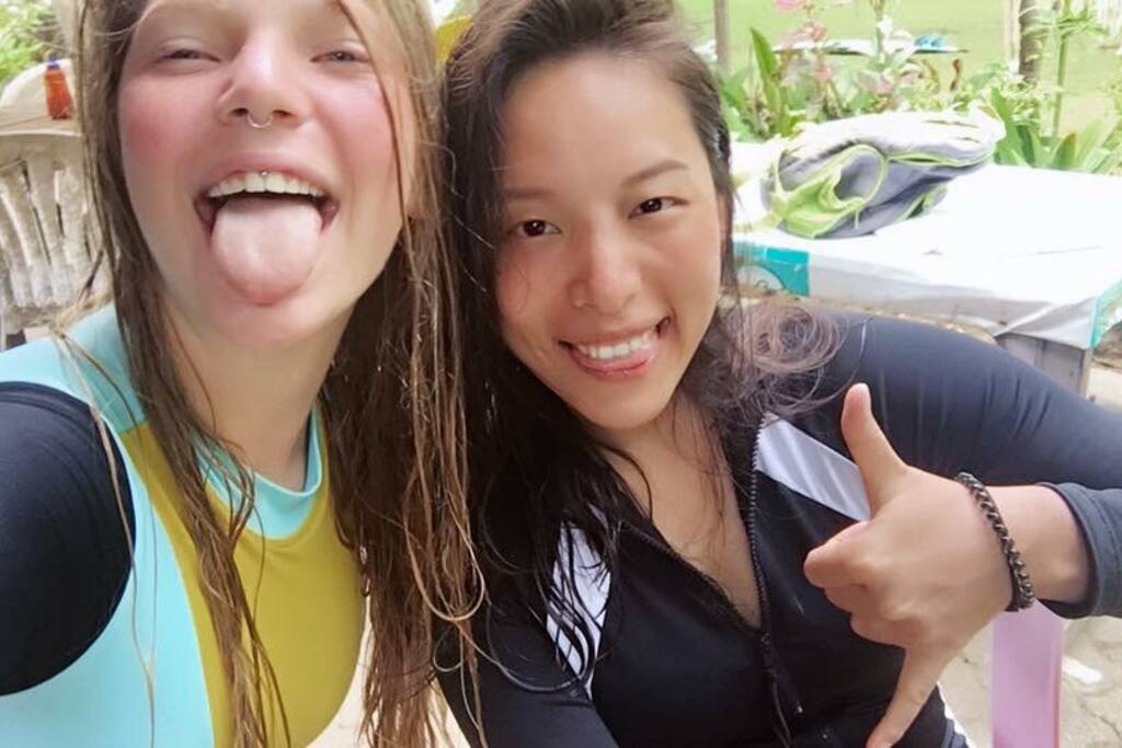 after surf
feel good