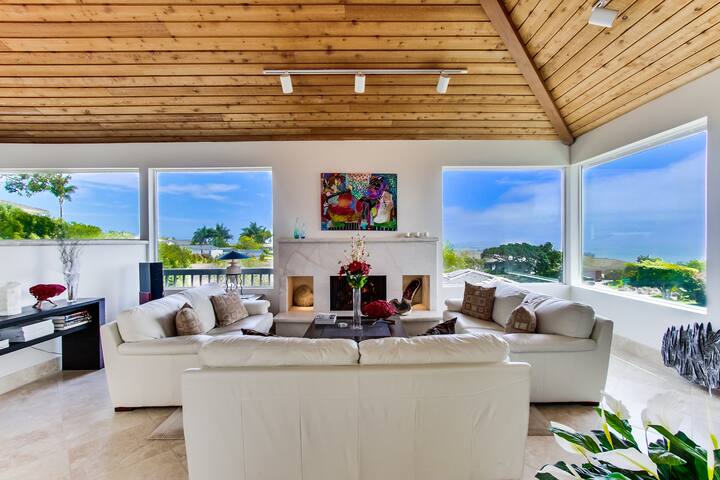 Panoramic Ocean, Bay, City View home with Garden