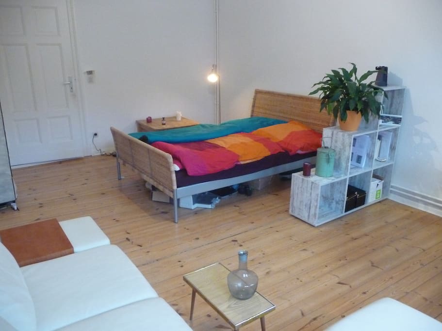And this is the bed in which you would be sleeping in!