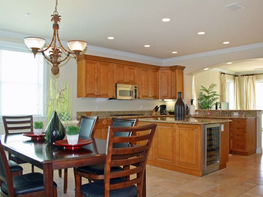 Kitchen with wine cooler