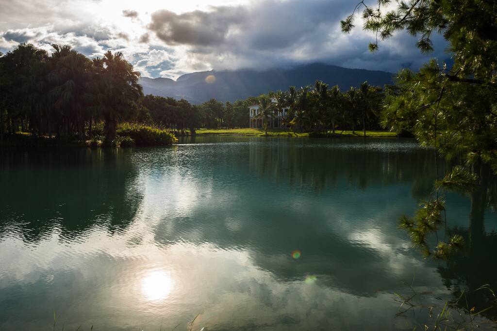 View from the opposite side of Deam lake before sunset