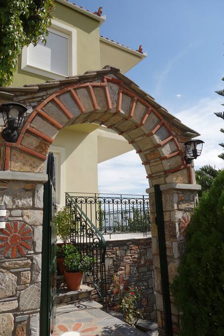 The outside's entrance of house