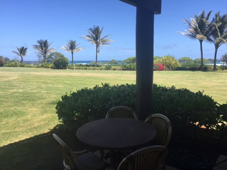 Ocean front and Ocean Views from living room, dining room, and front lanai!