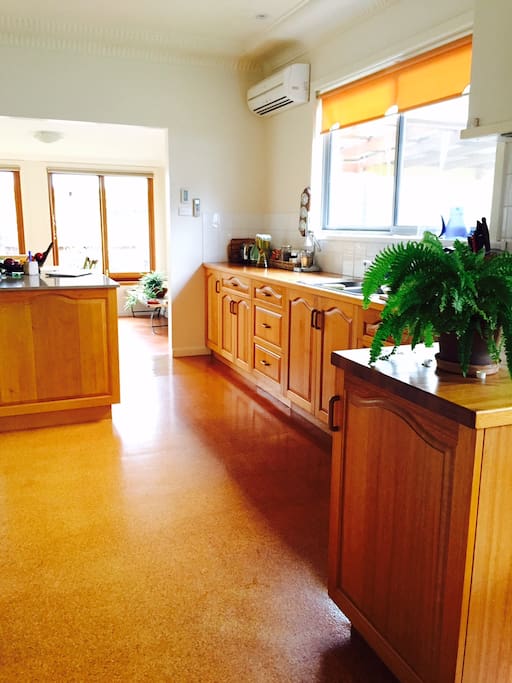 Kitchen in winter sunshine