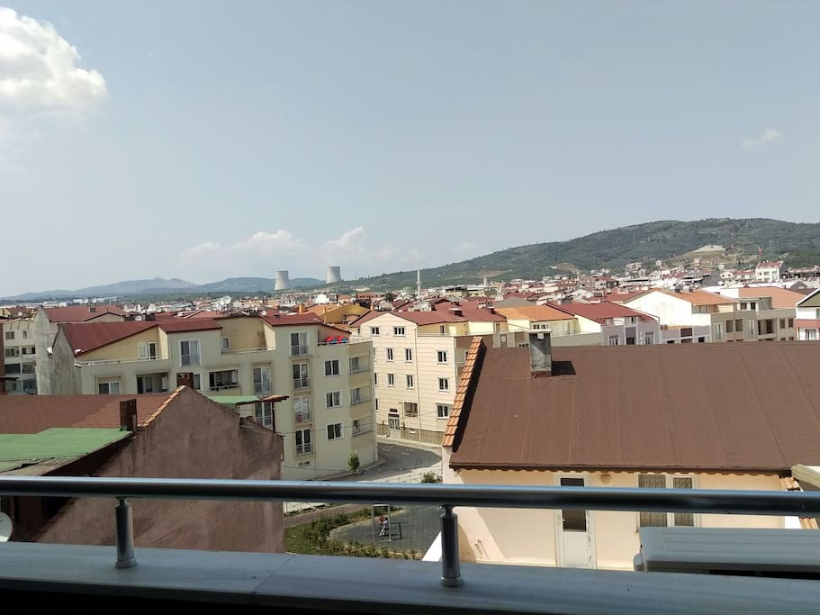 side balcony with country side view