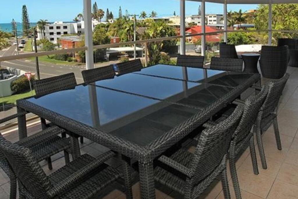 Ample seating for everyone on upstairs balcony