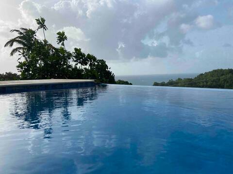 Nice cottage, tropical garden sea view