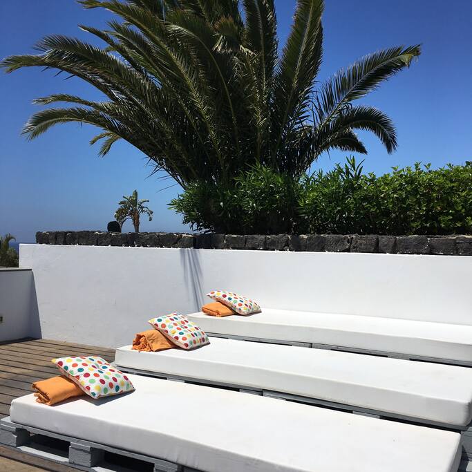 Sunning yourself poolside, Private pool area.