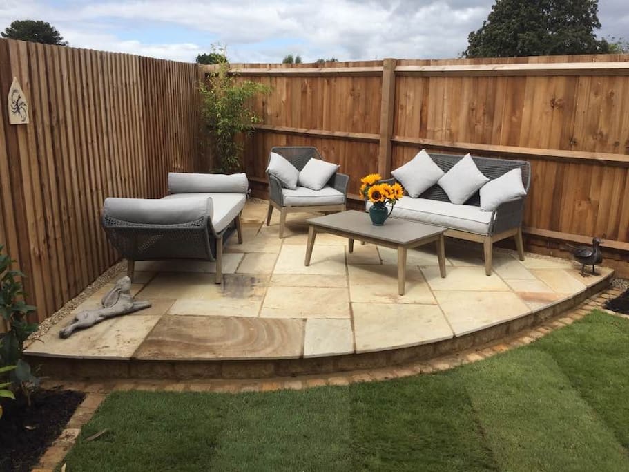Sunny garden for relaxing