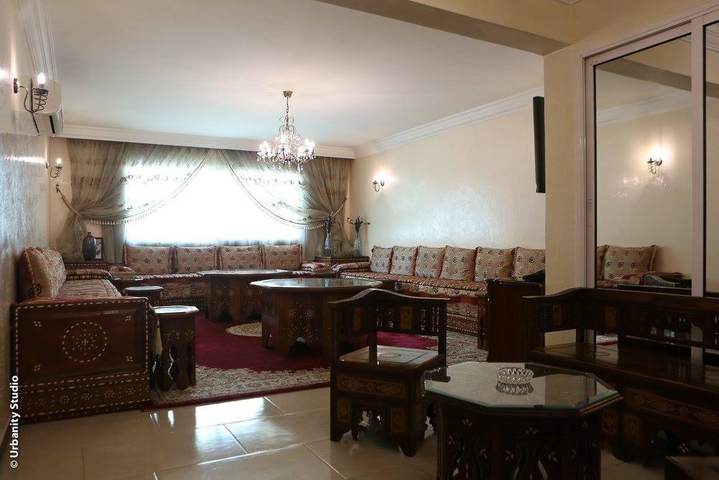 The Beautiful And well designed Moroccan salon/ living Room with TV, cable And internet connexion.