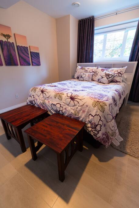 Queen sized bed