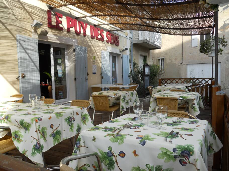 Summer time terrace to dine.