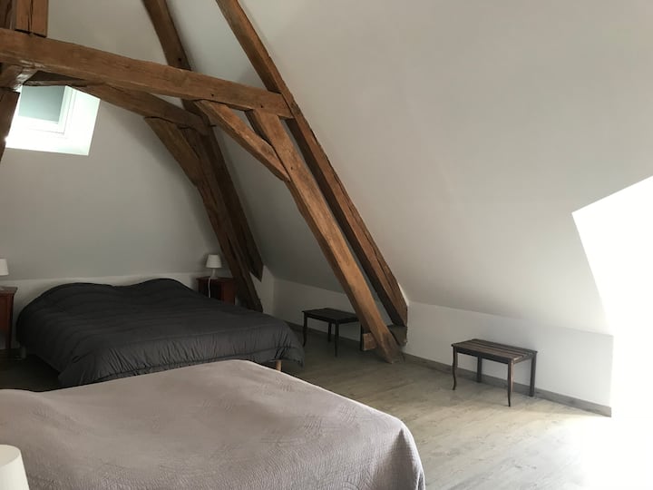 Großes Zimmer mit Bett 180 und 140