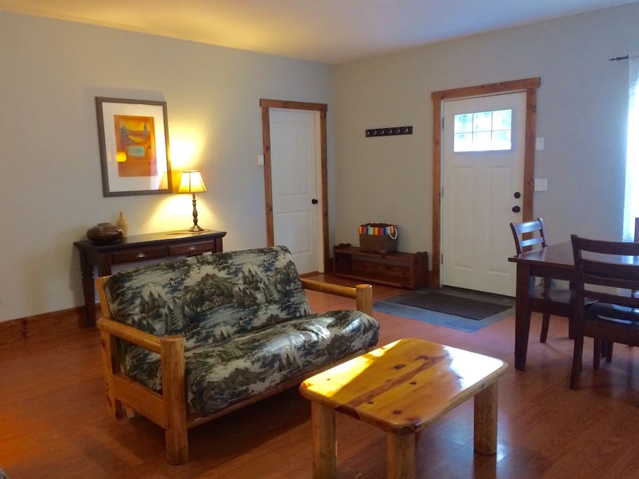 Small Futon (will be replaced by 2 leather chairs as of Dec 2016)