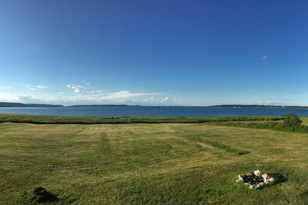 Front Lawn with Access to Secluded Beach