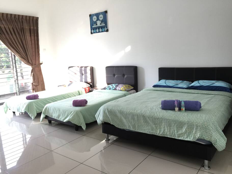 Master bedroom with attached bathroom for 5 pax comfortably
