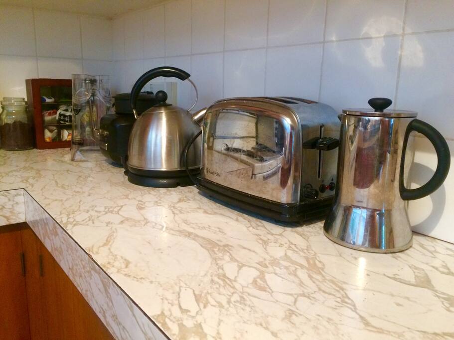 Make your self a tea or coffee on arrival or in the morning. Most of the time there's milk in the fridge.