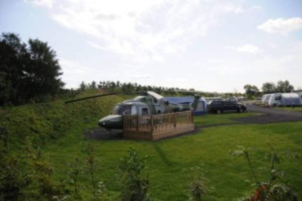 Parking space, decking, table & chairs