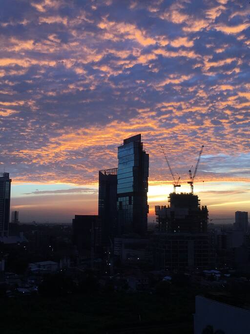 spectacular sunrise view from the room